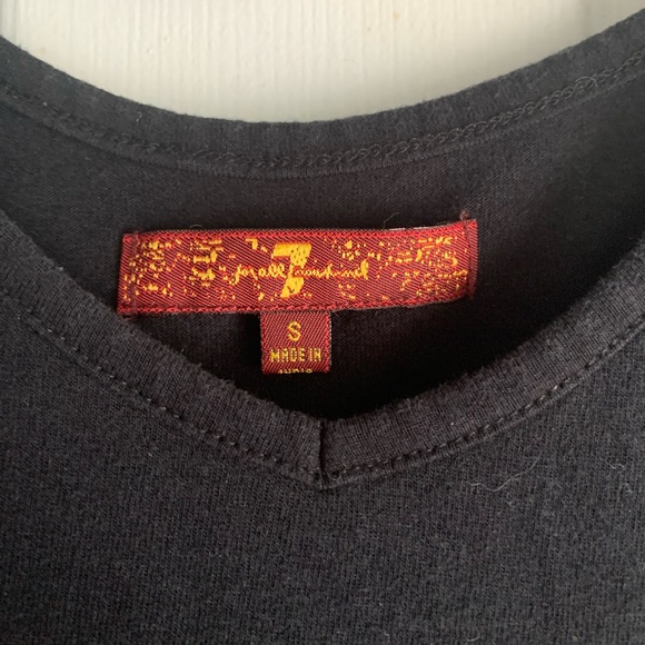 7 For all Mankind Black Tee - Picture 3 of 5